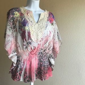COCOMO PETITE VERY LOOSE BLOUSE